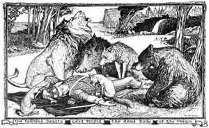 H.J. Ford - The Faithful Beasts Weep Around the Body of the Dead Prince H.J. Ford - The Faithful Beasts Weep Around the Body of the Dead Prince