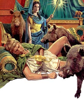 Roger Payne - Circe changing the sailors into pigs Roger Payne - Circe changing the sailors into pigs