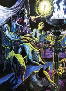 Roger Payne - Circe changing the sailors into pigs Roger Payne - Circe changing the sailors into pigs