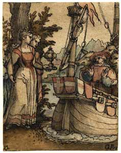 Georg Pencz - Ulysses and Circe Georg Pencz - Ulysses and Circe
