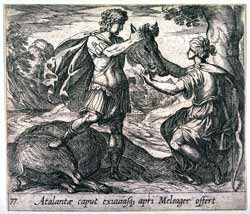 Antonio Tempesta - Atalantae caput exuviasque apri Meleager offert Antonio Tempesta - Atalantae caput exuviasque apri Meleager offert