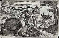 Antonio Tempesta - Hercules and the Boar of Erymanthus Antonio Tempesta - Hercules and the Boar of Erymanthus